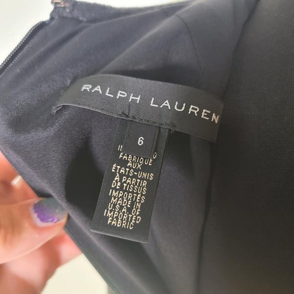 Ralph Lauren Black Label Leather Sleeve Dress - Picture 6 of 10